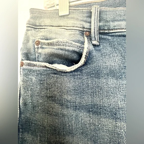 MOTHER Denim The Fly Cut Stunner Ankle Fray Jeans Night Sz 27 – Brand New - Picture 8 of 15